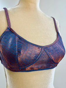 Tara, the halter bra in Kanchipuram Silk