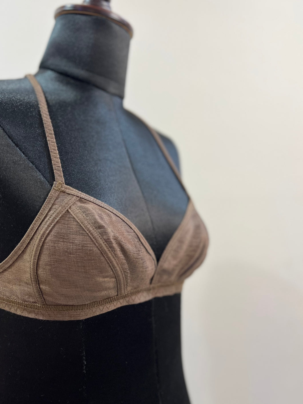 Tara, the Halter bra in Dupian silk